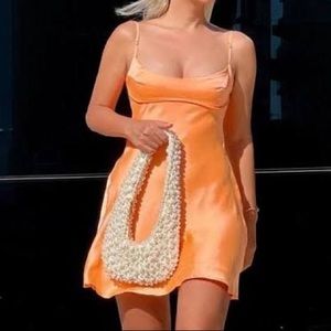 SATIN EFFECT CUT OUT DRESS